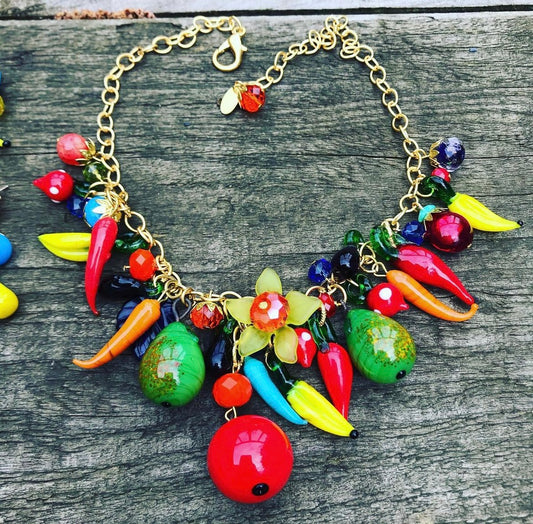 Diana Wilson glass bead necklace