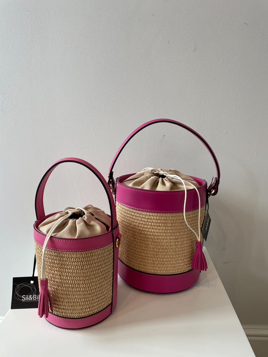 Italian leather bag pink